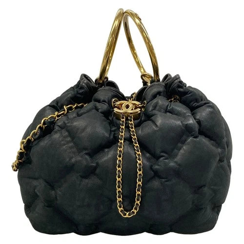 CHANEL Bubble Quilt Leather Shoulder Bag