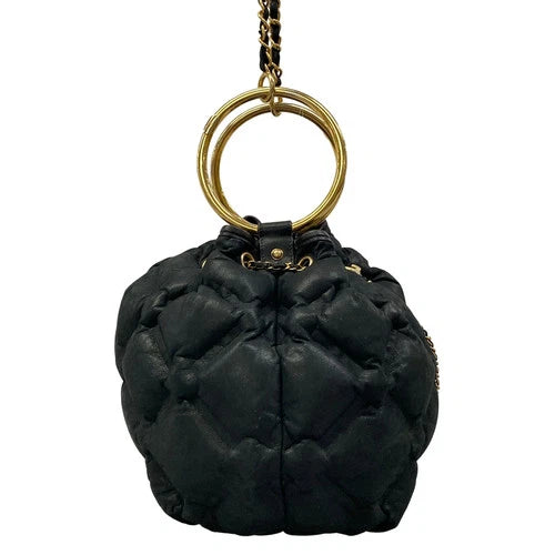 CHANEL Bubble Quilt Leather Shoulder Bag