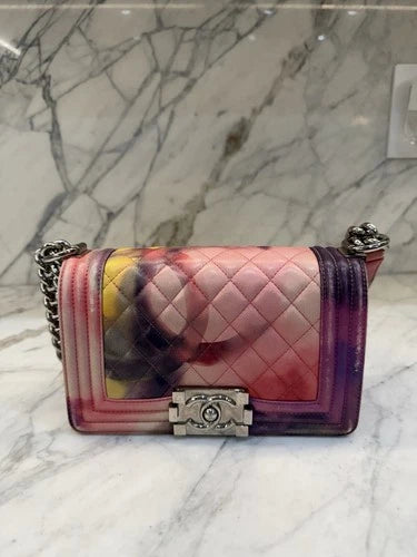CHANEL Multicolor Quilted Leather Chain Shoulder Bag